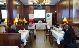 Pressegespräch Österreichisches PR-Gütezeichen vlnr.: Monika Döll (Saint-Gobain Isover Austia), Jürgen Gangoly (PRQA), Ingrid Vogl (PRVA). ©Jana Madzigon