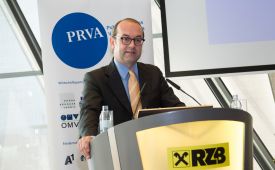 PR-Wissenschaftspreisverleihung 2014: Dr. Johannes Schuster (Mitglied des Vorstandes der RZB). ©Jana Madzigon