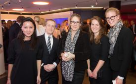 PR-Gala 2014, das prNa-Team vlnr.: Sophie Li, Thomas Mitzka, Birgit Parade, Claudia Jakobi, Ida Bogensberger-Förster. ©PRVA/Anna Rauchenberger