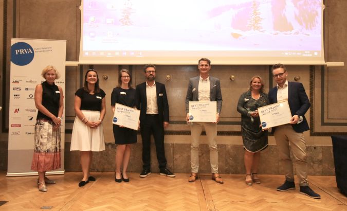 Bettina Gneisz-Al-Ani (Juryvorsitzende), Astrid Salmhofer, Lisa Grohs, Boris Kaspar (Wien Energie), Patrick Schlager (Barmherzige Brüder), Ilse Merkinger-Boira, Leopold Machacek (EBCONT Group GmbH) © Martina Berger