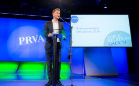 PR-Gala 2014: Laudator Christoph Feurstein. ©PRVA/Anna Rauchenberger