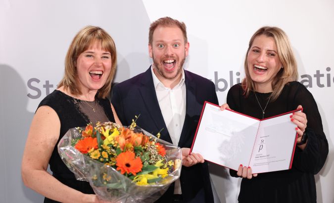 v.l.n.r.: v.l.n.r.: Evelina Fuhrmann, Florian Haas und Sarah Mauracher (EY Österreich) © APA Fotoservice / Ludwig Schedl