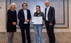 vlnr: Bettina Gneisz-Al-Ani (Juryvorsitzende), Christoph Dolnar-Gruber, Laura Fanschek, Klaus Kraigher (Austrian Energy Agency) © Martina Berger