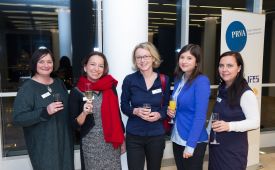 PRVA-Neujahrsempfang 2014 vlnr.: Barbara Unfried, Sabine Pöhacker, Kathrin Dietz, Sabrina Mayer, Edith Ruthner.