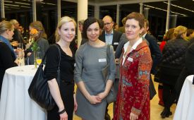 PRVA-Neujahrstreffen 2015: vlnr.: NN, Patrizia Pappacena, Elisabeth Gneisz. © PRVA/Jana Madzigon