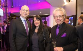 PR-Gala 2014: Norbert Minwegen, Silke Klütsch, Wolfgang R. Langenbucher. ©PRVA/Anna Rauchenberger