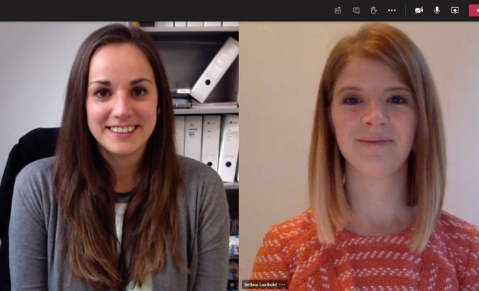 Malin Daniel (Sprecherin der GPRA Young Professionals) und Bettina Loidhold (PRVA Newcomers)