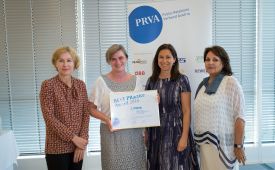 v.l.n.r.: Bettina Gneisz-Al-Ani (Juryvorsitzende), Sigrid Bachinger (A1), Livia Dandrea-Böhm (A1), Sabine Fichtinger (PRVA) © David Bohmann / Manstein