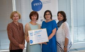 v.l.n.r.: Bettina Gneisz-Al-Ani (Juryvorsitzende), Gabriele Strodl-Sollak (PR-Cluster), Alexandra Kropf (PR-Cluster), Sabine Fichtinger (PRVA) ©David Bohmann / Manstein