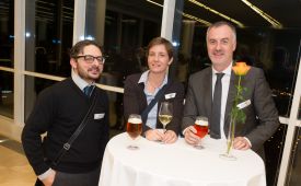 PRVA-Neujahrstreffen 2015: vlnr.: Wolfgang Picot, Elena Menasse, Christian Kollmann. © PRVA/Jana Madzigon