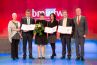 Kategoriesieger Interne PR und Employer Branding vlnr.: Ingrid Vogl (PRVA-Präsidentin), Robert Neugebauer (AMS Österreich),  Michaela Desch (Grayling Austria),  Birgit Brandner (Grayling Austria), Johannes Kopf (AMS Österreich), Vizekanzler Reinhold Mitte