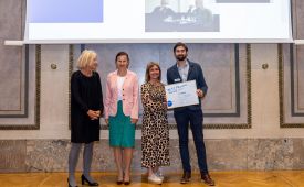 vlnr: Bettina Gneisz-Al-Ani (Juryvorsitzende), Karin Wiesinger (PRVA-Präsidentin), Eva Mandl (Himmelhoch PR), Wolfgang Binder © Martina Berger